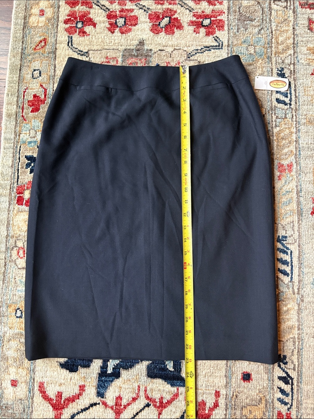 Talbots Italian Wool Navy Pencil Skirt Sz 6 - Picture 5 of 8